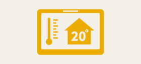 illustration montrant un thermostat à 20 degrés